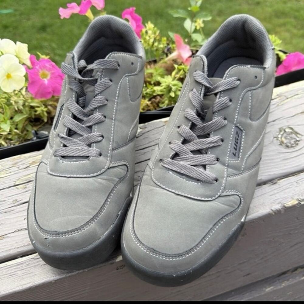 Lugz Mens Sz 10.5 Gray Low Top Sneakers Lace Up Casual Streetwear Skater Shoes